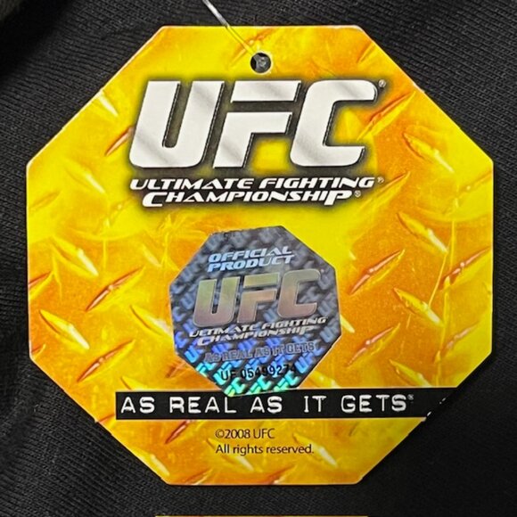 UFC Ultimate Fighting Championship Black T-Shirt With Flag of Mexico Size L NWT - Picture 5 of 11